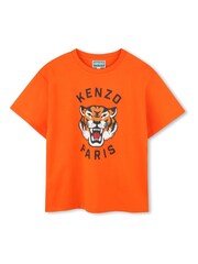 Kenzo Kids Tiger Graphic Logo Short Sleeve T-Shirt - Image 1 of 3