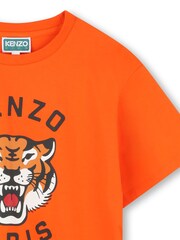 Kenzo Kids Tiger Graphic Logo Short Sleeve T-Shirt - Image 3 of 3