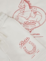 Reiss Ecru Candy Pony Club Sweatshirt and Shorts Set - Image 4 of 4