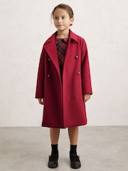 Reiss Red Mabel Wool-Blend Double-Breasted Coat - Image 1 of 4