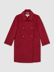 Reiss Red Mabel Wool-Blend Double-Breasted Coat - Image 2 of 4