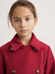 Reiss Red Mabel Wool-Blend Double-Breasted Coat - Image 3 of 4