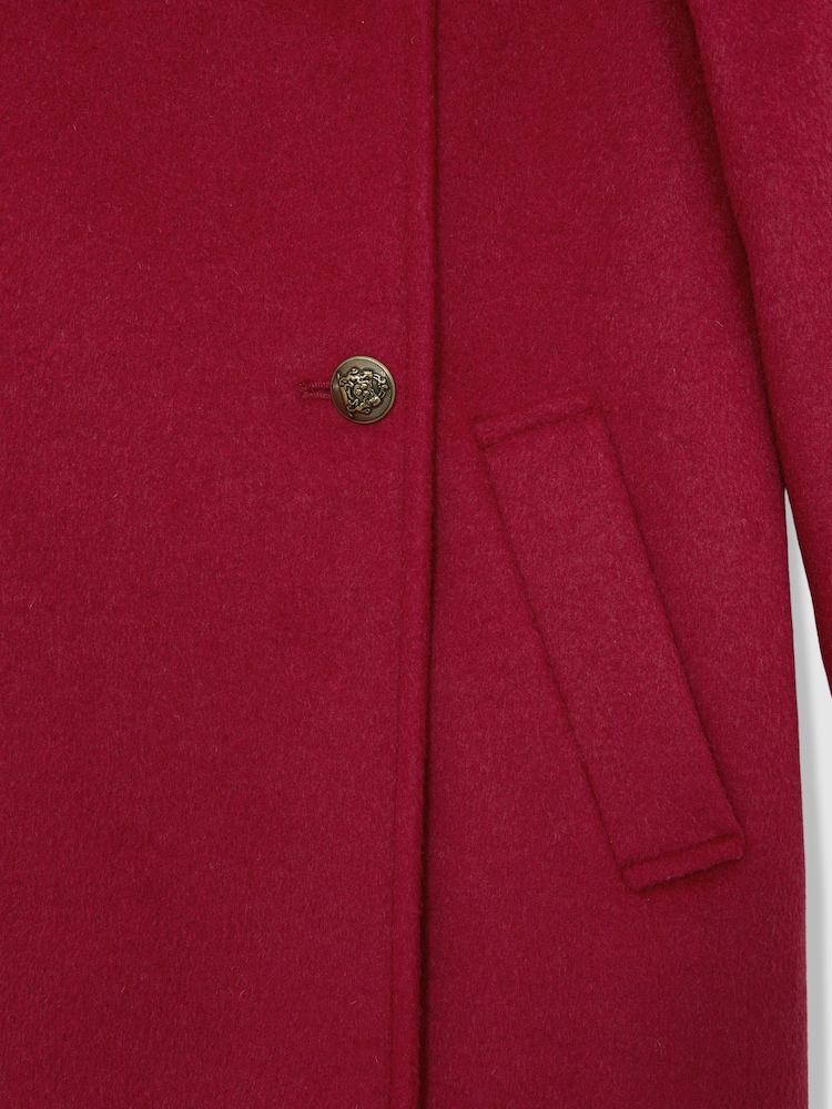 Reiss Red Mabel Wool-Blend Double-Breasted Coat - Image 4 of 4