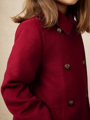 Reiss Red Mabel 3-9 yrs Wool-Blend Double-Breasted Coat - Image 5 of 6