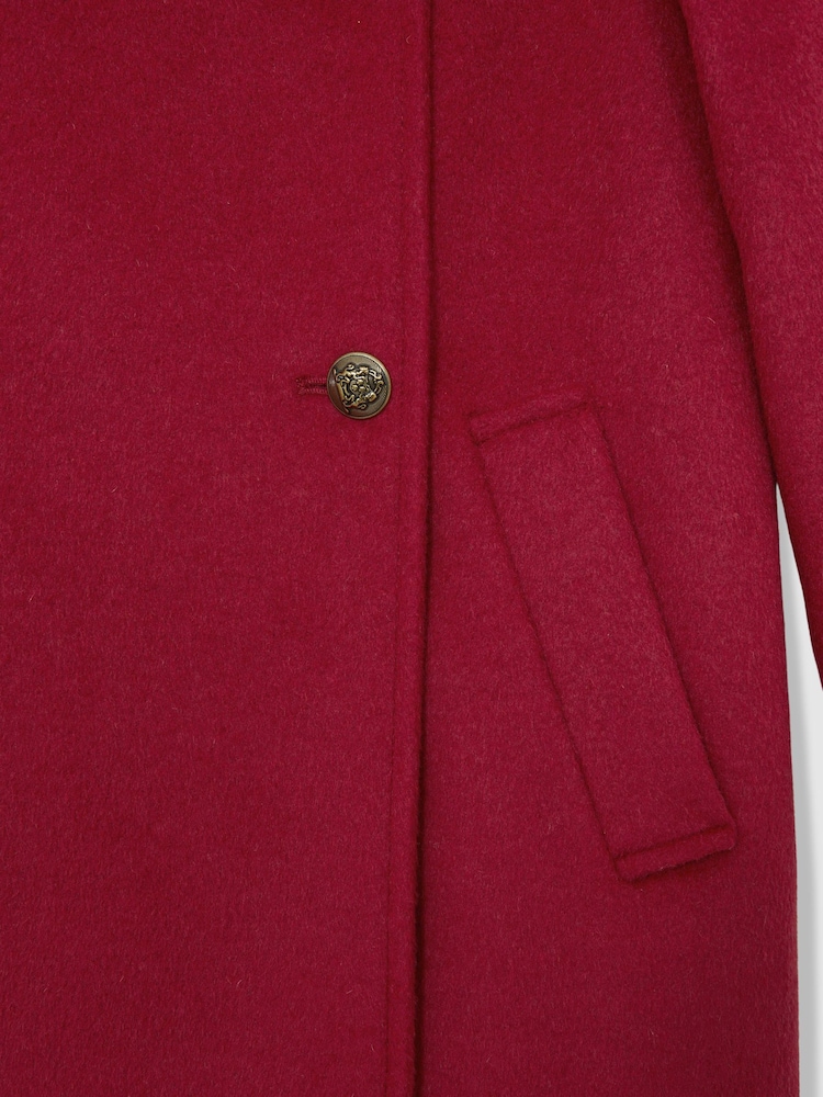 Reiss Red Mabel 3-9 yrs Wool-Blend Double-Breasted Coat - Image 6 of 6