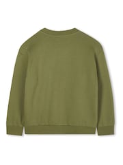 KENZO KIDS Embroidered Tiger Graphic Logo Textured Sweatshirt - Image 3 of 4