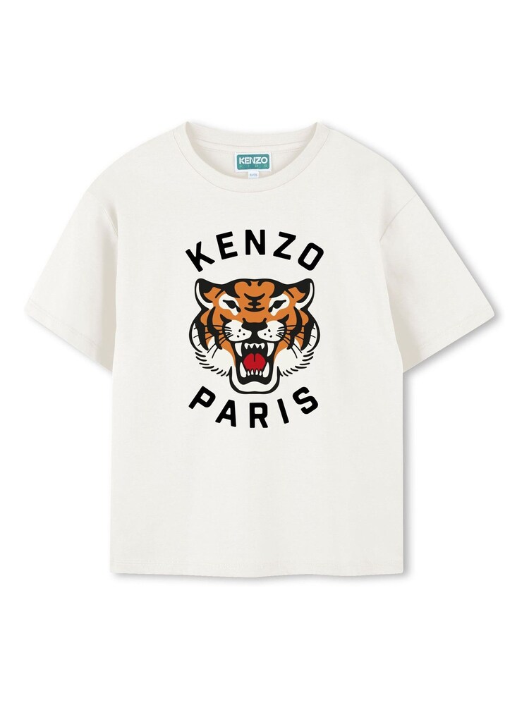 Kenzo Kids Tiger Graphic Logo Short Sleeve T-Shirt - Image 1 of 3