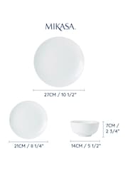 Mikasa 12 Piece White Chalk Porcelain Dinner Set - Image 4 of 5