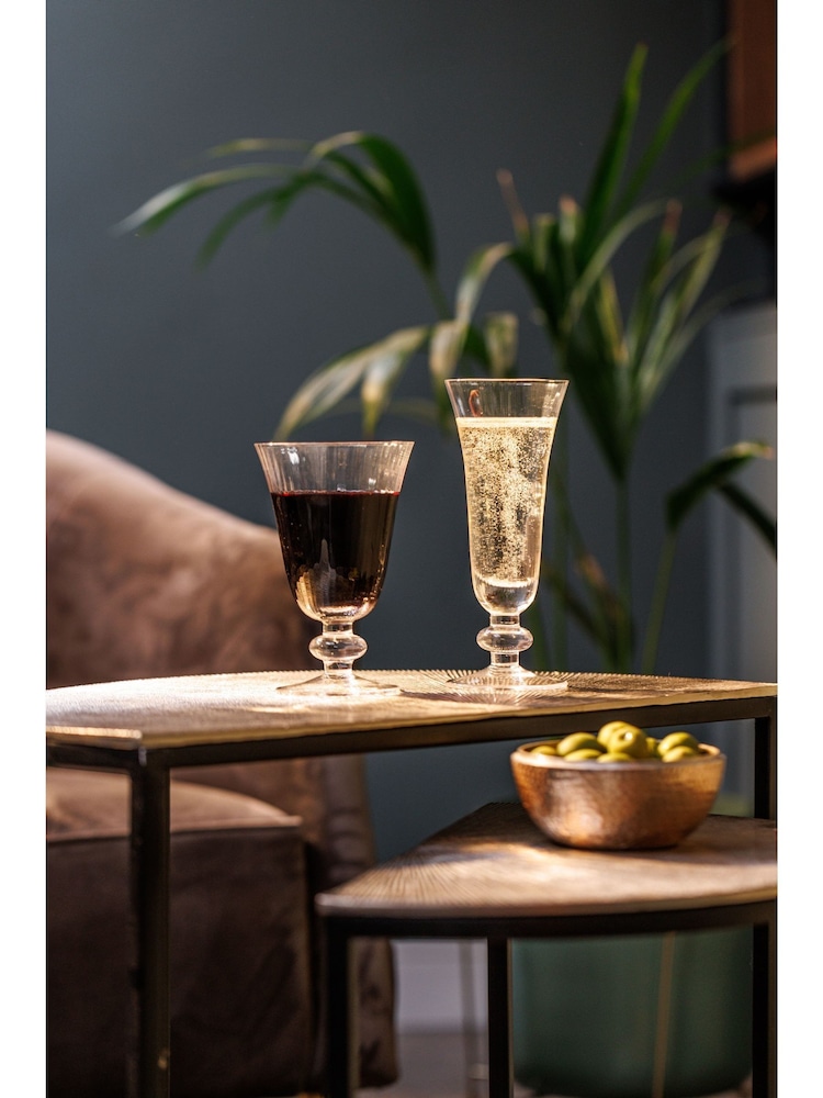 Mikasa 4 Pack Clear Salerno Short-Stem Crystal Champagne Flutes - Image 2 of 6