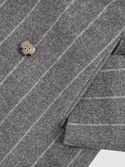 Reiss Bergamo Wool-Blend Chalk-Stripe Pea Coat - Imagem 7 de 7