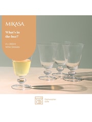 Mikasa Set of 4 Clear Salerno Short-Stemmed Crystal Wine Glass - Image 4 of 5