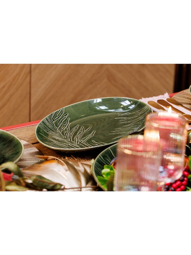 Mikasa White Jardin Oval Ceramic Serving Platter - Image 1 of 6