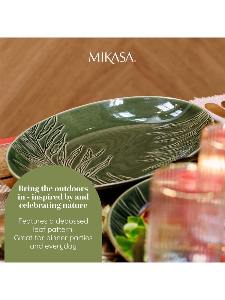 Mikasa White Jardin Oval Ceramic Serving Platter - Image 6 of 6