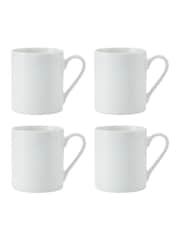 Mikasa Set of 4 White Egret Simple Fine China Mugs - Image 3 of 5