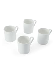 Mikasa Set of 4 White Egret Simple Fine China Mugs - Image 4 of 5