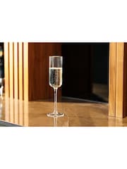 Mikasa Set of 4 Gold Sorrento Crystal Champagne Flute Glass - Image 2 of 5