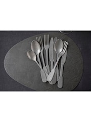 Mikasa Set of 4 Black Pebble-Shaped Faux Leather Placemats - Image 2 of 6