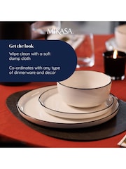 Mikasa Set of 4 Black Pebble-Shaped Faux Leather Placemats - Image 5 of 6