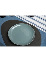 Mikasa Set of 4 Black Pebble-Shaped Faux Leather Placemats - Image 6 of 6