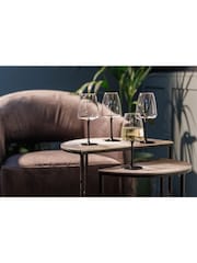 Mikasa Set of 4 Black Palermo Coloured Crystal White Wine Glass - Image 1 of 5