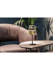 Mikasa Set of 4 Black Palermo Coloured Crystal White Wine Glass - Image 2 of 5