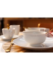 Mikasa Set of 4 White Chalk Porcelain Cereal Bowls - Image 1 of 6