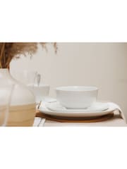Mikasa Set of 4 White Chalk Porcelain Cereal Bowls - Image 2 of 6