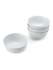 Mikasa Set of 4 White Chalk Porcelain Cereal Bowls - Image 4 of 6