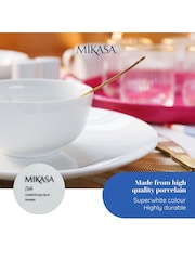 Mikasa Set of 4 White Chalk Porcelain Cereal Bowls - Image 5 of 6