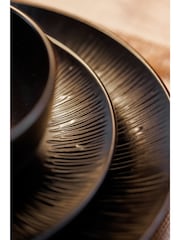 Mikasa 12 Piece Black Jardin Ceramic Dinner Set - Image 2 of 7