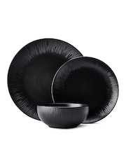 Mikasa 12 Piece Black Jardin Ceramic Dinner Set - Image 3 of 7