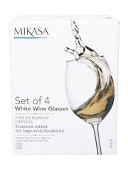 Mikasa Set of 4 Clear Julie Crystal  Wine Glasses - Image 5 of 5
