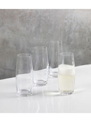 Mikasa Set of 4 Clear Julie Crystal Stemless Flute Glasses 266ml - Image 2 of 4