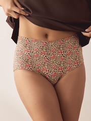 Leopard/Cherry Print Midi Microfibre Knickers 5 Pack - Image 2 of 12