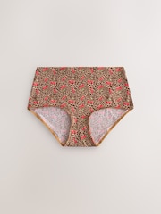 Leopard/Cherry Print Midi Microfibre Knickers 5 Pack - Image 8 of 12