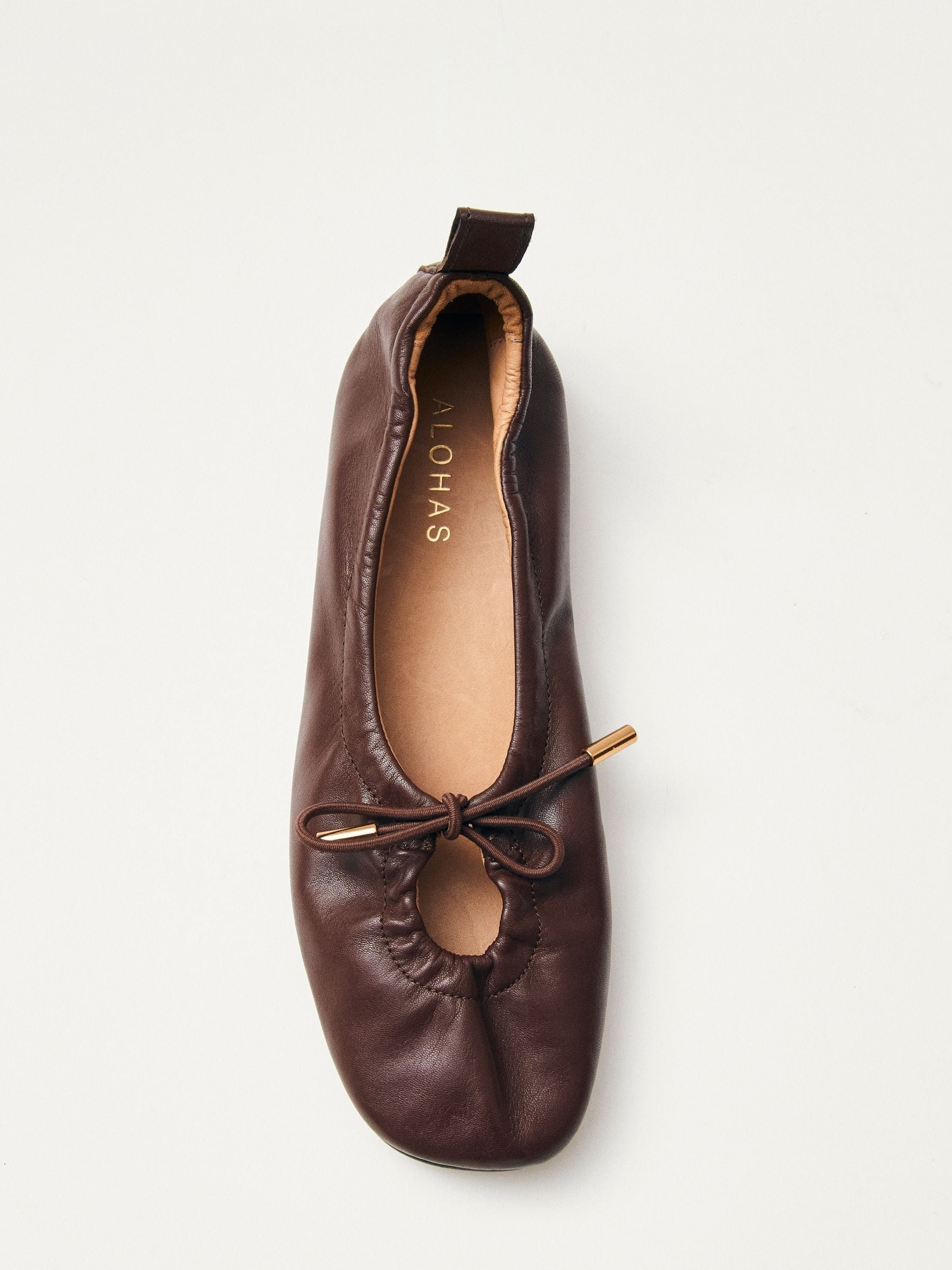 Buy Alohas Brown Rosalind Leather Ballet Shoes from Next Luxembourg