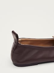 Alohas Brown Rosalind Leather Ballet Shoes - Image 5 of 8