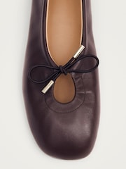 Alohas Brown Rosalind Leather Ballet Shoes - Image 7 of 8