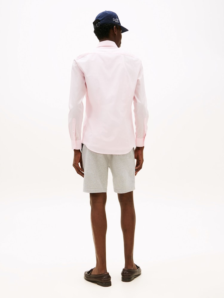 Tommy Hilfiger Pink Flex Slim Fit Poplin Shirt - Image 2 of 5