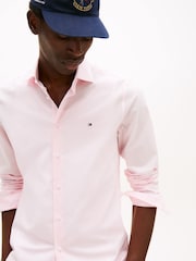 Tommy Hilfiger Pink Flex Slim Fit Poplin Shirt - Image 4 of 5