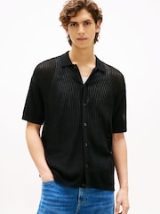 Tommy Hilfiger Black Knit Overshirt - Image 1 of 5