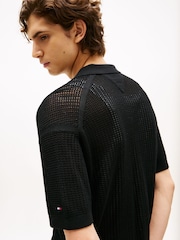 Tommy Hilfiger Black Knit Overshirt - Image 4 of 5