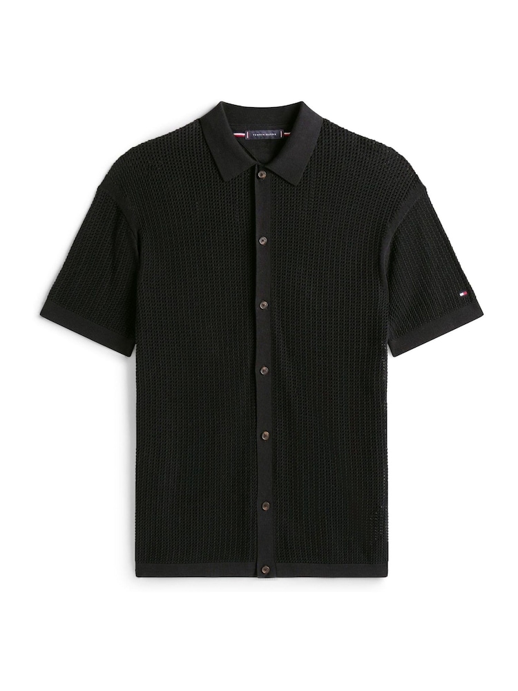 Tommy Hilfiger Black Knit Overshirt - Image 5 of 5