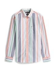 Tommy Hilfiger Orange Relaxed Stripe Oxford Shirt - Image 5 of 5