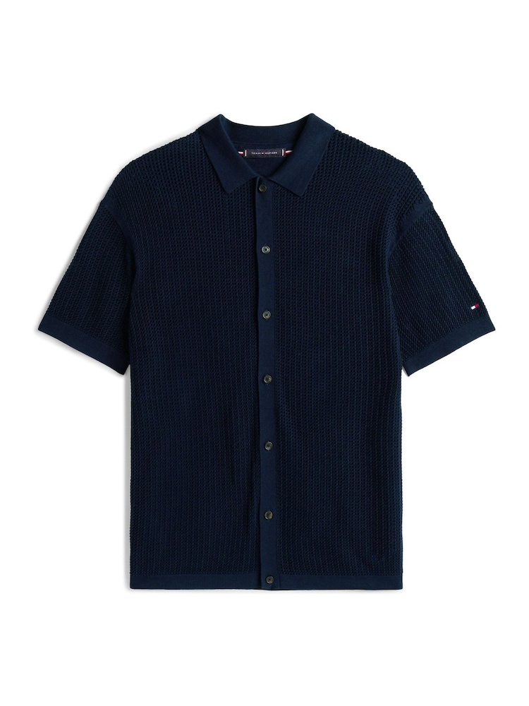 Tommy Hilfiger Blue Knit Overshirt - Image 5 of 5