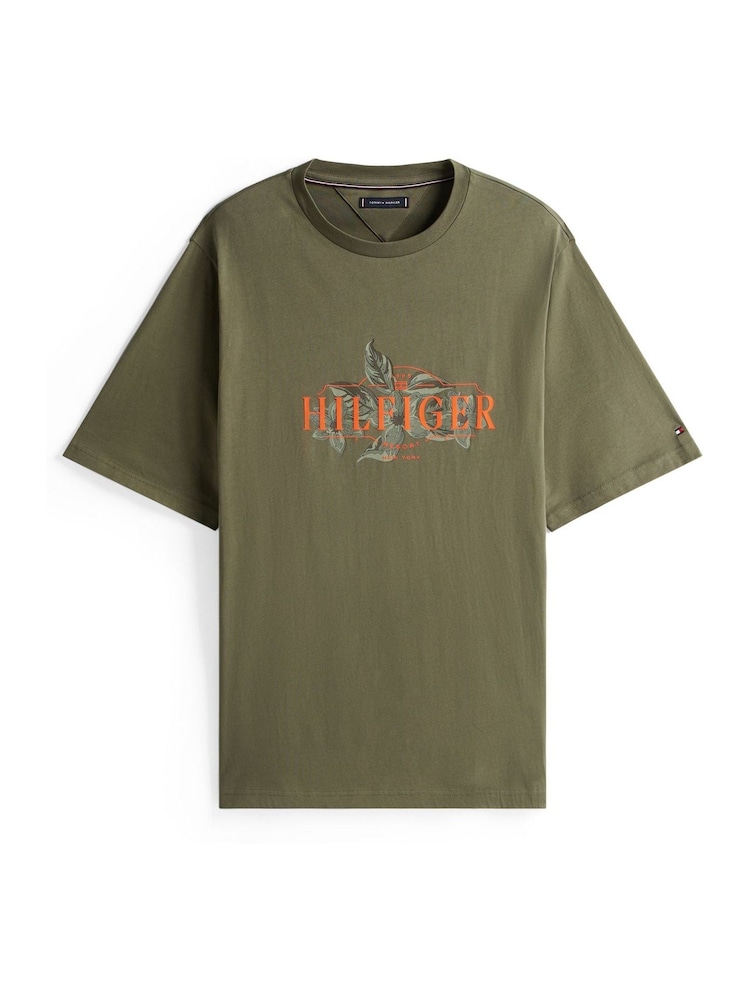 Tommy Hilfiger Green Plus Regular Fit Short Sleeve T-Shirt - Image 5 of 5