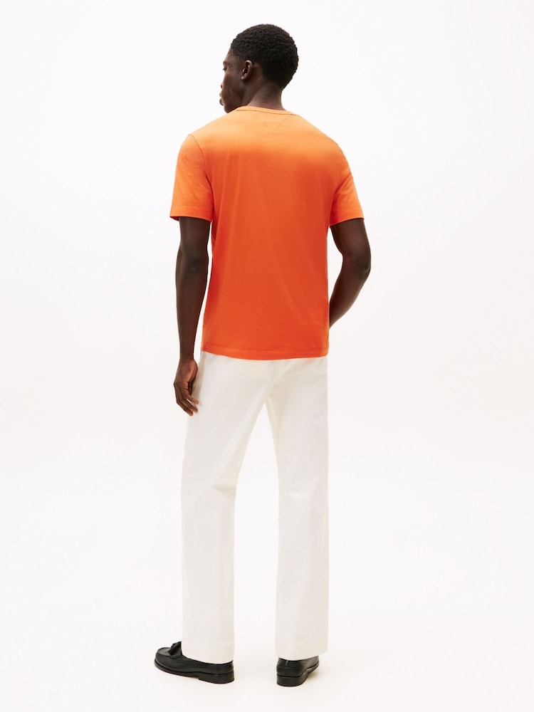 Tommy Hilfiger Orange Crew Neck T-Shirt - Image 2 of 5