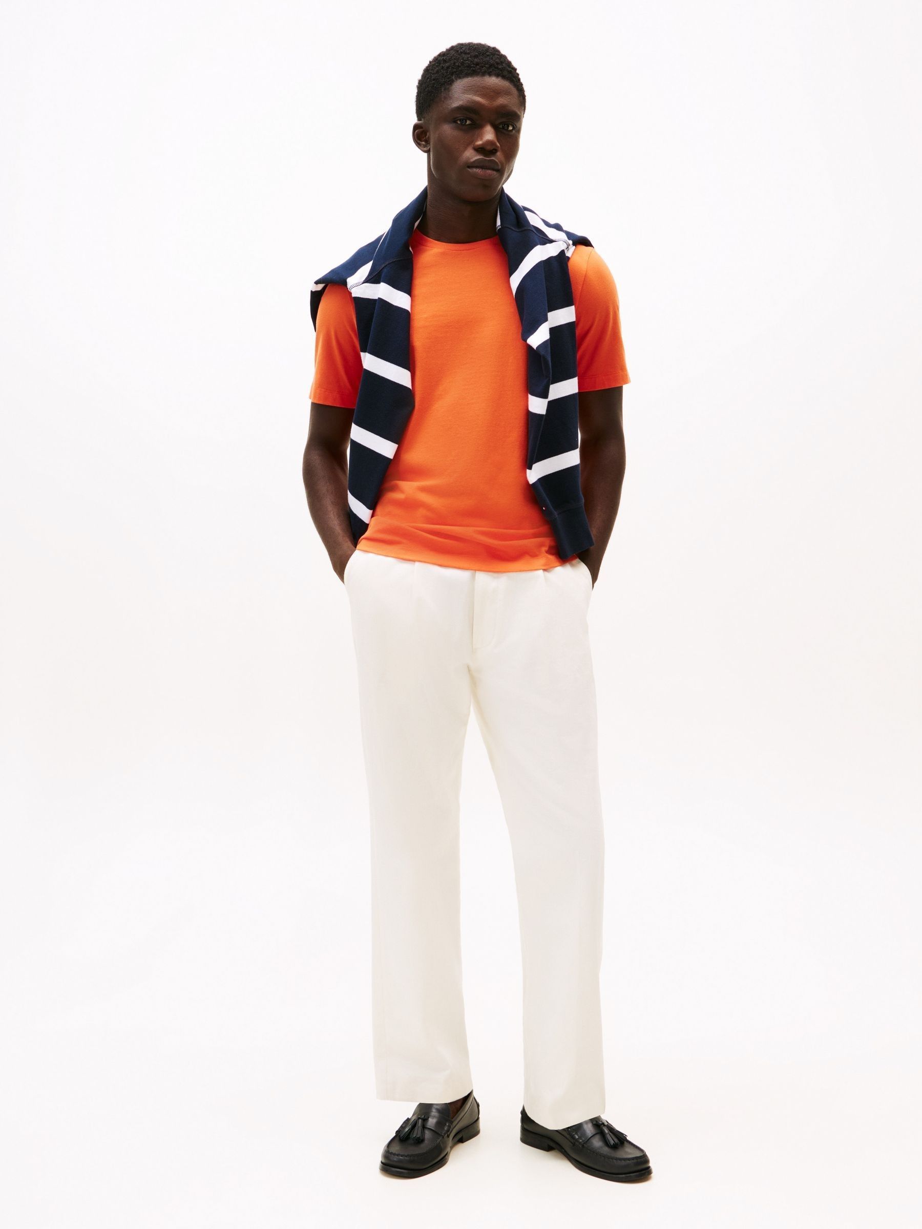 Buy Tommy Hilfiger Orange Crew Neck T-Shirt from Next USA