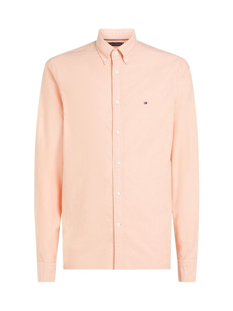 Tommy Hilfiger Orange Regular Fit Oxford Shirt - Image 5 of 5