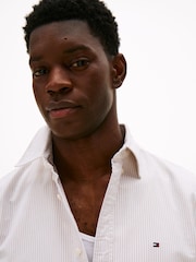 Tommy Hilfiger White Regular Fit Stripe Oxford Shirt - Image 4 of 5